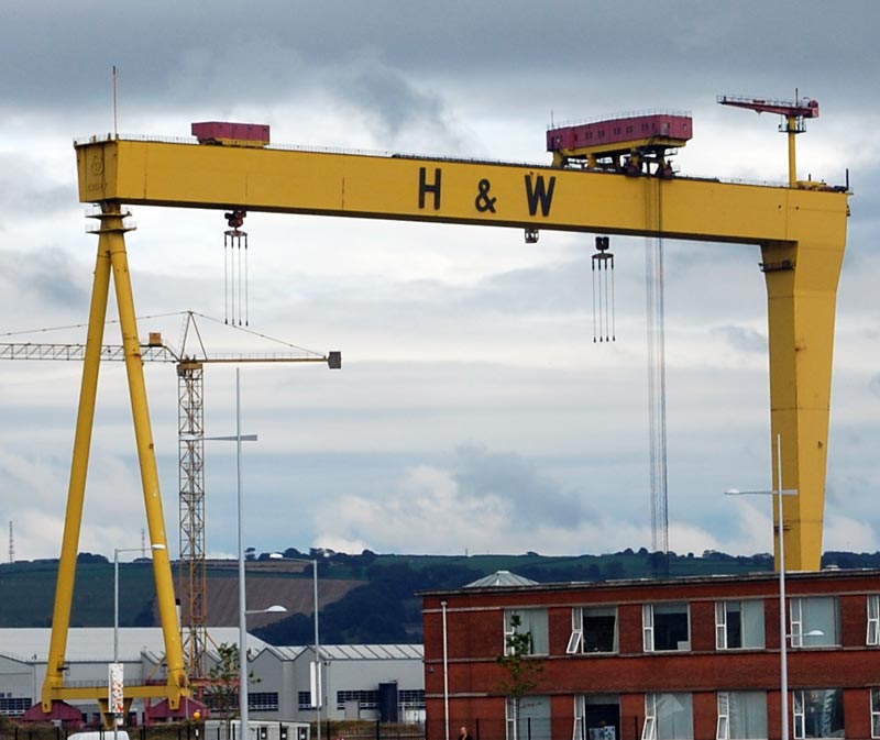 Picture of the Iconic Harland and Wolff Cranes in Belfast