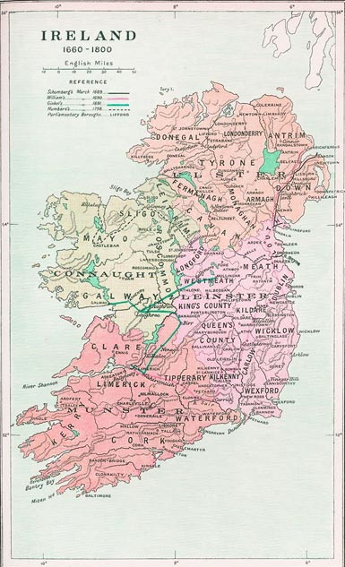 Ireland Map 1660-1800