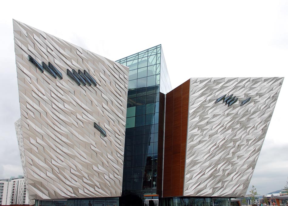 A Photo taken from Outside the Titanic Museum Belfast